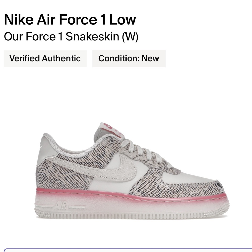 NEW IN BOX Nike Air Force 1 Snakeskin